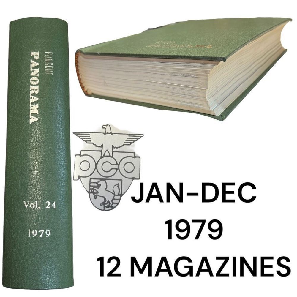 Porsche Panoramic Hardcover Bounded Magazines Vintage 1979 JAN-Dec  PCA